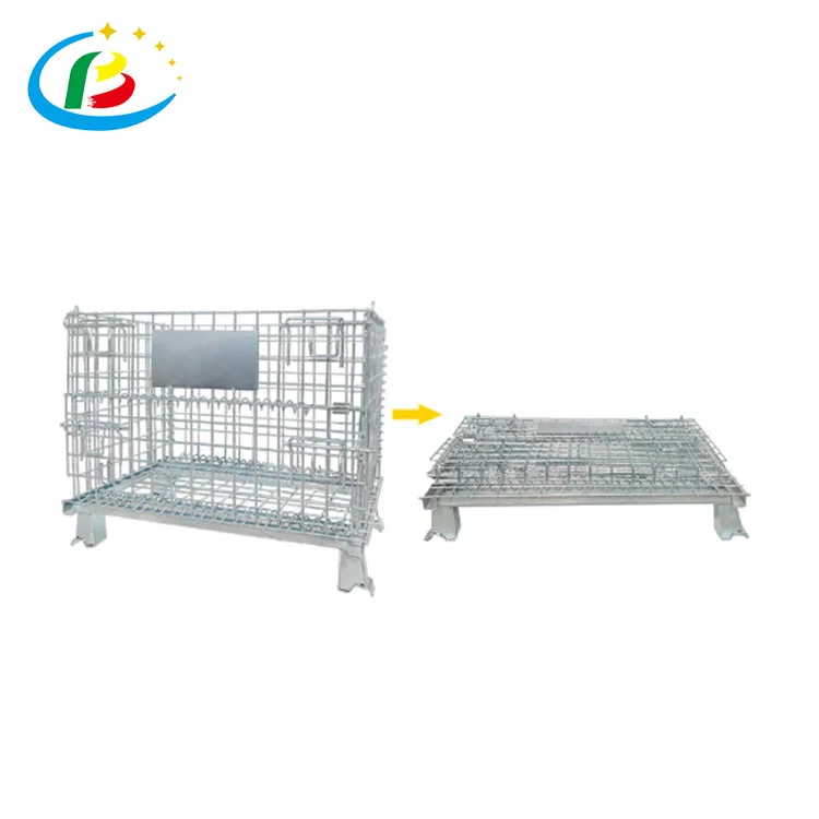 Ящик из проволочной сетки тележка сварной контейнер клетка для хранения промышленная проволочная вращающаяся
