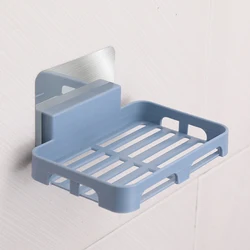 Kitchen bathroom household wall-mounted drainage plastic non-perforated soap box