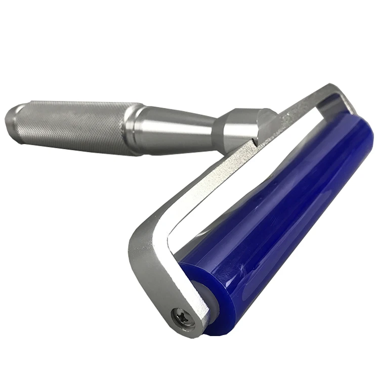 4inch Manual All Alloy Handle Silicone Sticky Cleaning Roller For Cleanroom