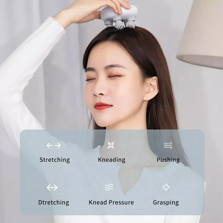 Multi-functional mini head massager heating Electric head Massage Relaxation of scalp dog cat massager tool