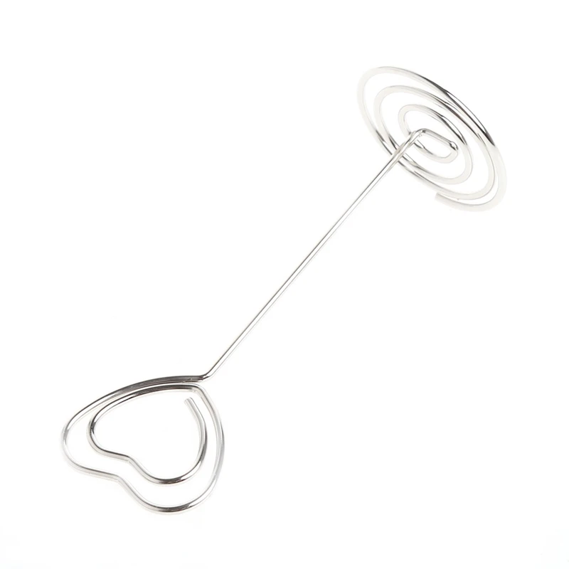 Wholesale Wedding Favors Place Card Holder Round Heart Star Shape Number Stand Table Photo Memo Number Alloy Name Clips