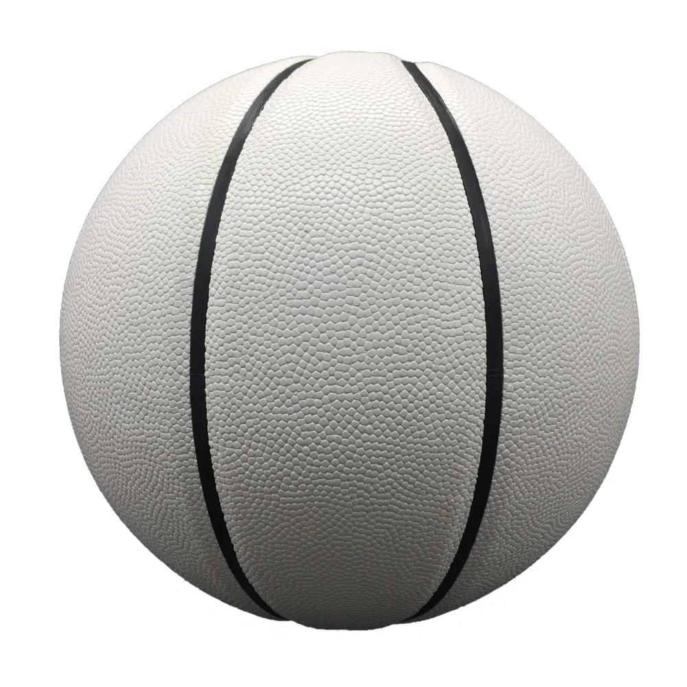 2021 Custom white leather basketball and Professional Custom Printed Logo
