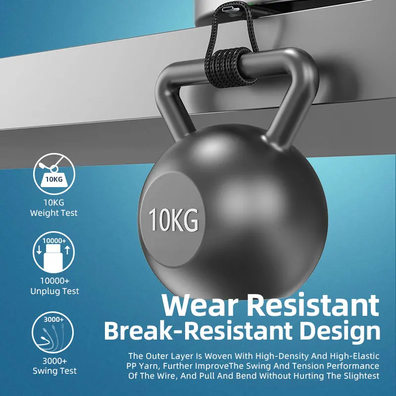 6A 66W Super Fast Charging USB A to USB C Cable 480MBPS  Mobile Phone Cable Charger For Oneplus 8 8pro 9 Pro Xiaomi 10