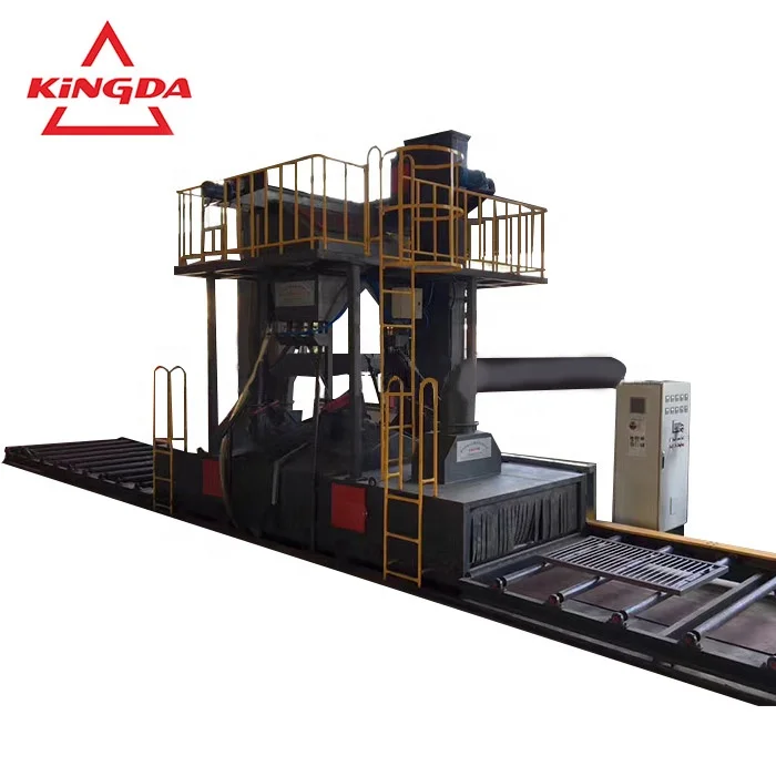 Automatic wire mesh shot/sand blasting machine for stone casting parts and car wheel cleaning