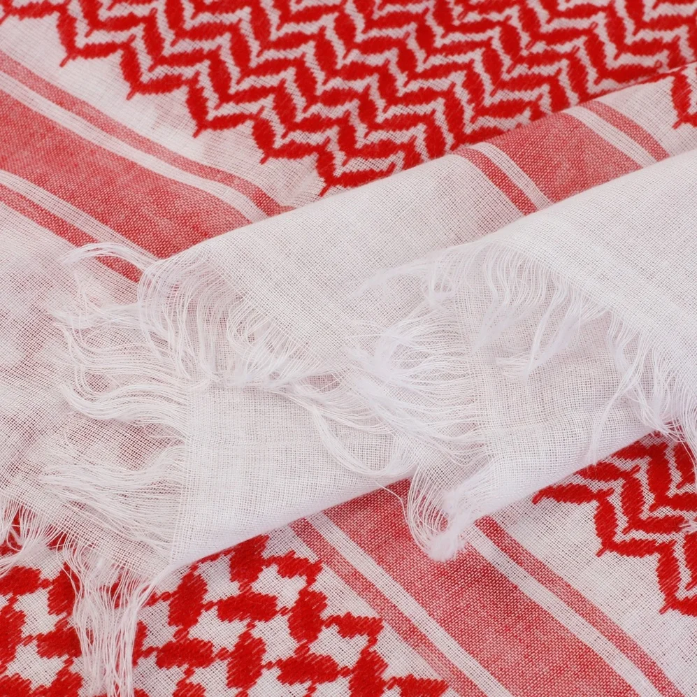 Фабричная плетеная мусульманская Арабская ветрозащитная шаль с узором в виде пустыни шемаг хиджаб квадратный мужской шарф из полиэстера яшма