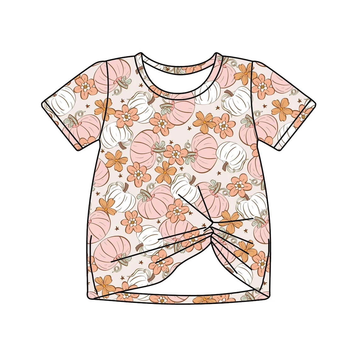 New Western Style Baby Girls custom Print Ruffle Bottom T-shirt Summer Clothes For Kids Tank Peplum