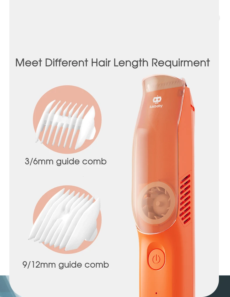 New product launch High Quality Baby Vacuum Hair Clippers Baby Vaccum Hair Trimmer Electric Li-ion Ceramic Trimmer for children