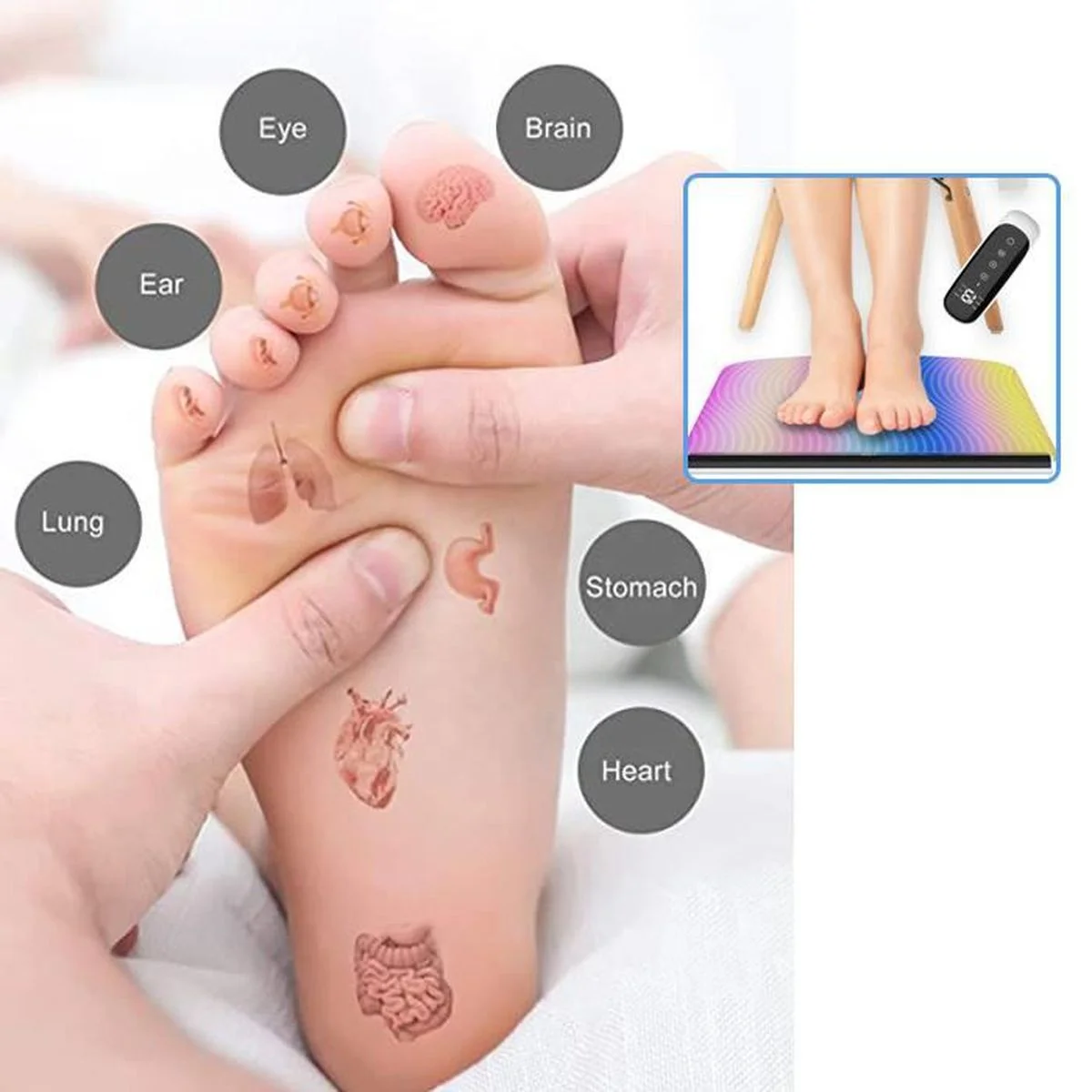 electrical ems vibrating electric tens foot vibration massager machine mat spa and leg massager portable mini foot massaging pad