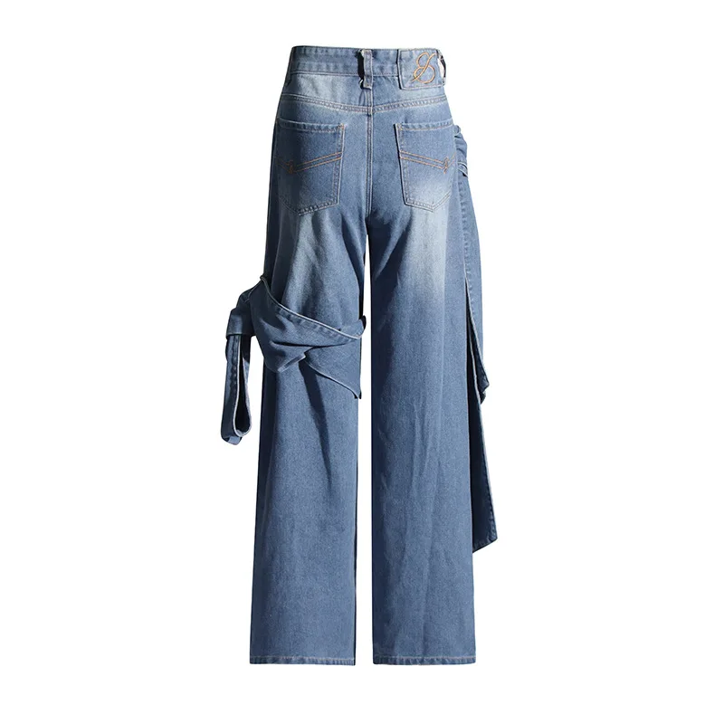 OJW021929 2024 spring wholesale streetwear fashionable stylish women cotton denim jeans pants