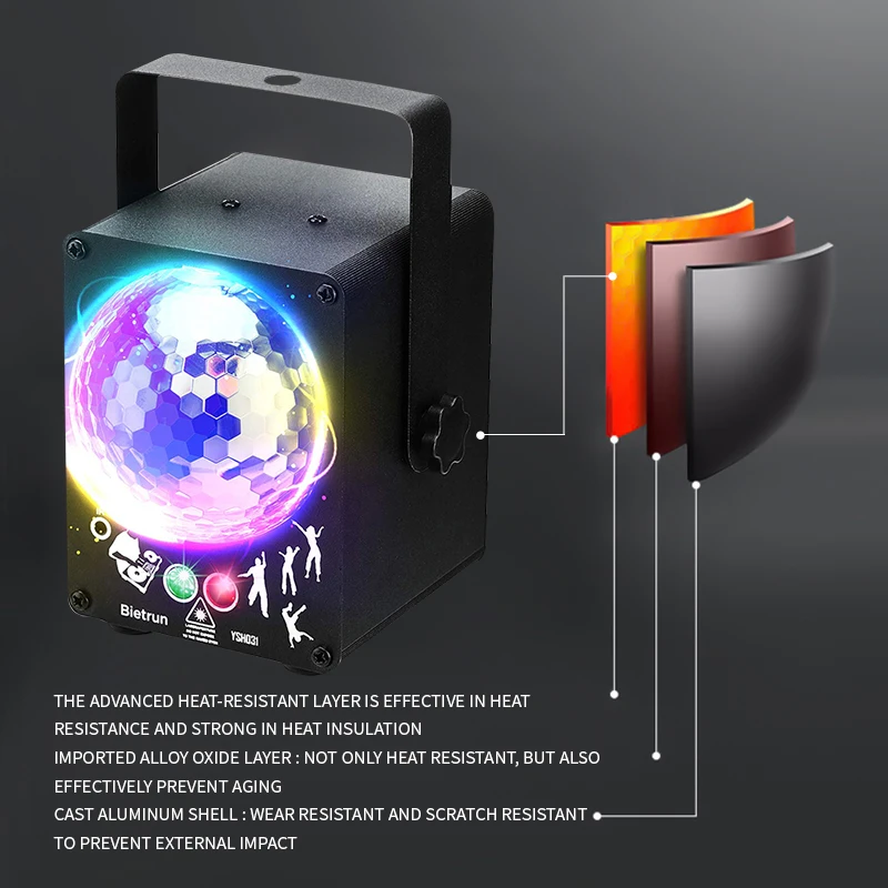 LED Disco Laser Stage Light RGB Projector Party Lights DJ Magic Ball Party Remote Control Stage Light