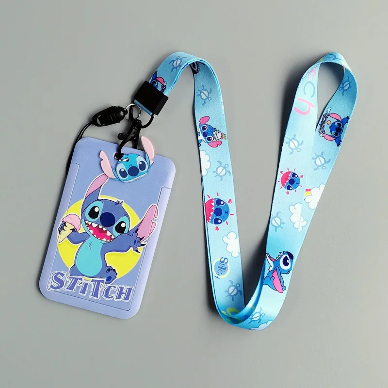 Card Holder Cute Cartoon Monster Sponge Alien Buzz Light Lanyard Anti-Lost Name Badge Bus Work ID Card Case with Lanyard Custom