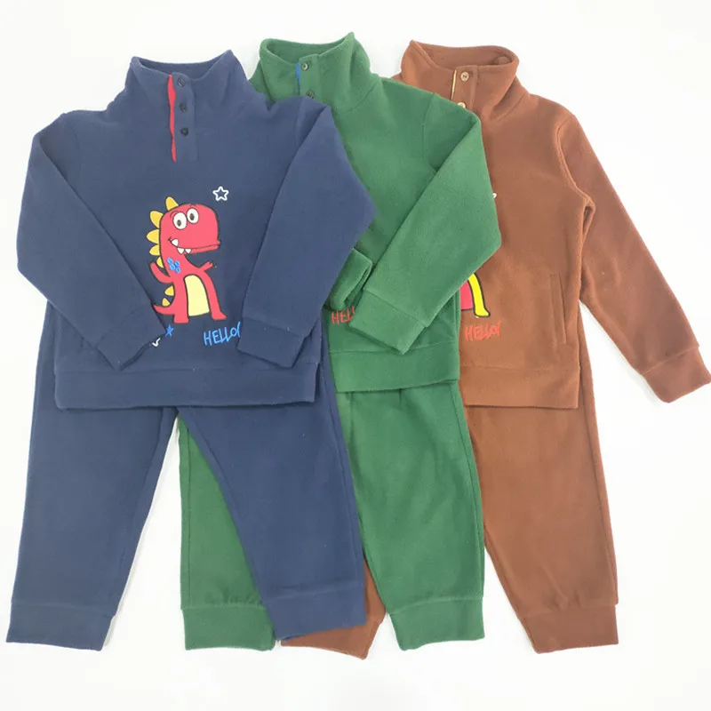 
Custom children winter clothes 2pcs Fleece hoodies Joggers Set clothing boys Clothes kids hoodies set 