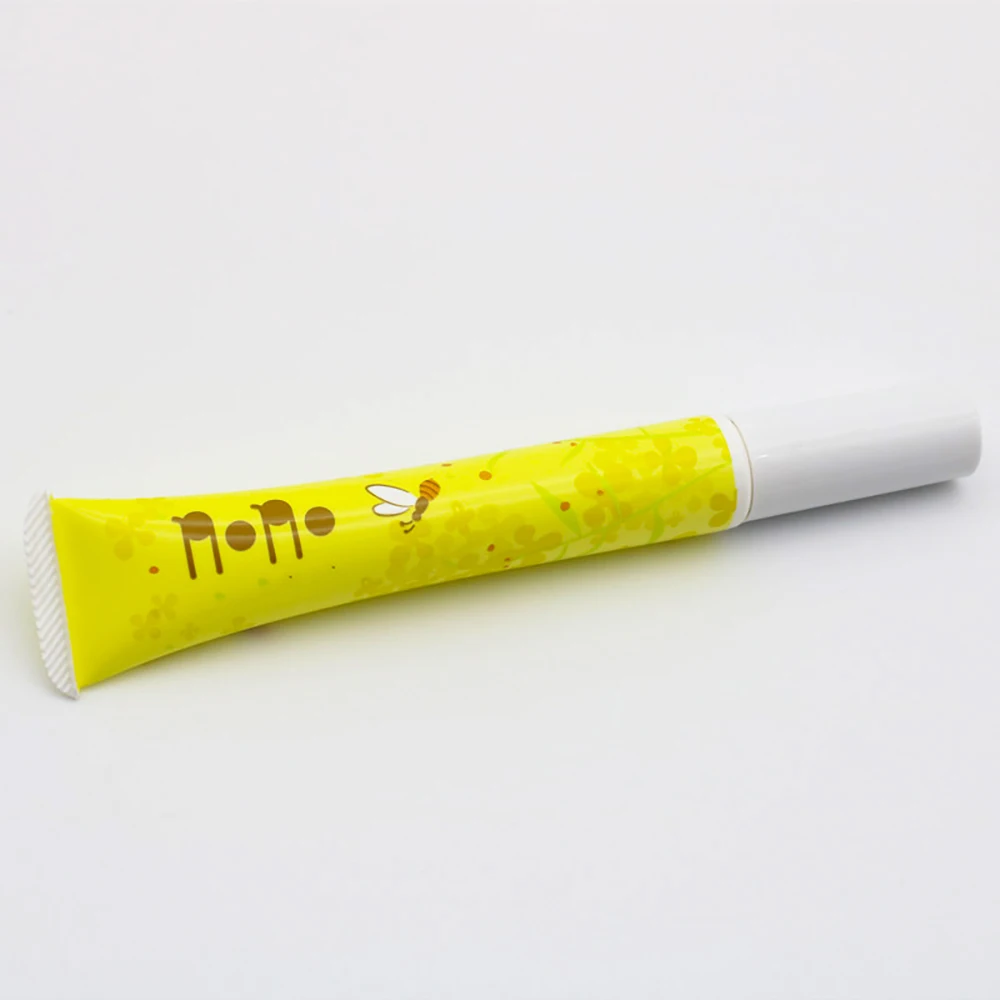 Empty Plastic Chapstick Tubes Lip Balm Containers Yellow Soft Sponge Applicator Lip Gloss Squeeze Tube