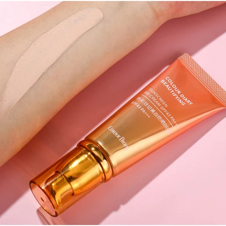 Wholesale Color Dairy Beautifying BB Cream SPF43 Makeup Body Face Sunscreen Private Label Cosmetics Whitening Facial Sun Screen