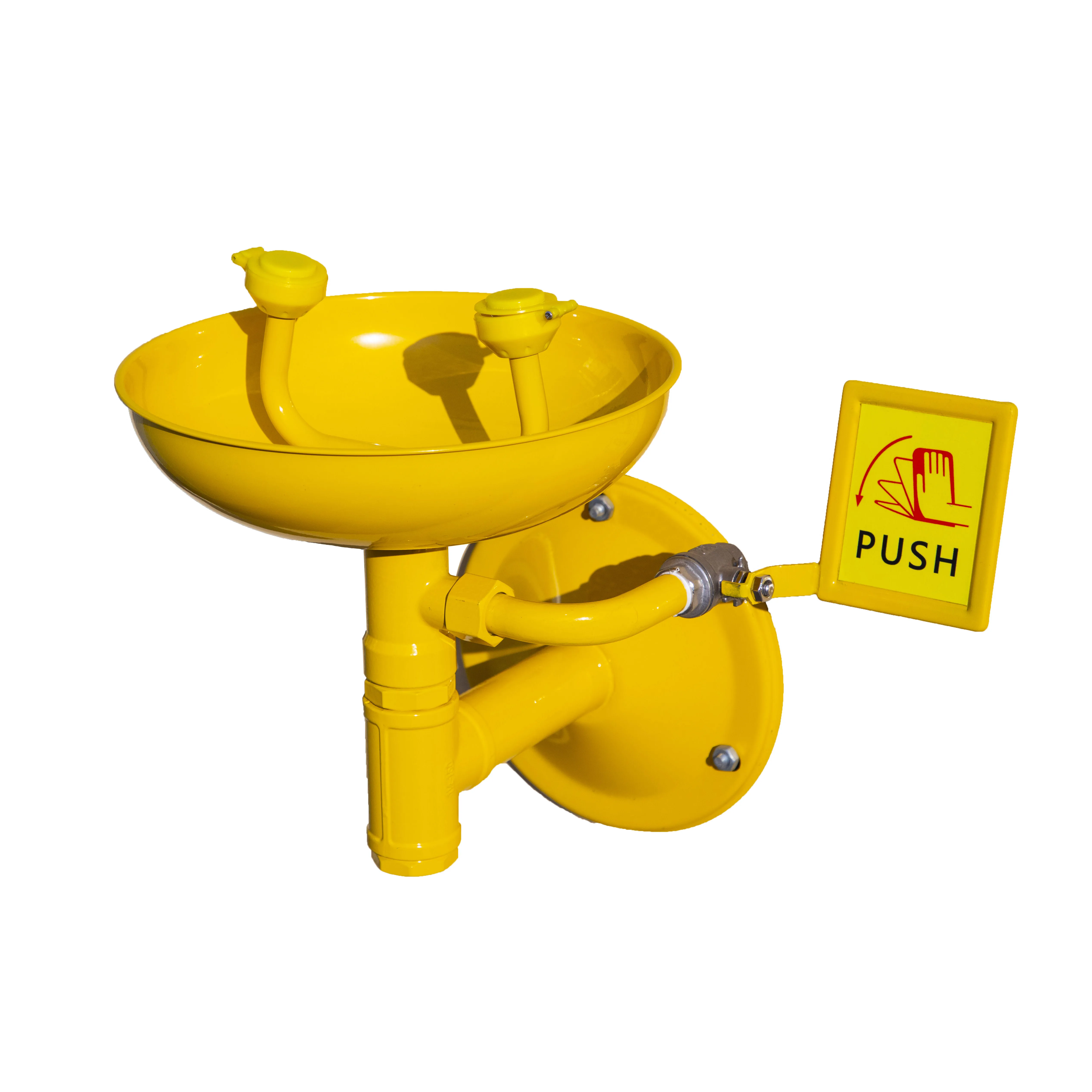 Qualities Product Yellow Coating ABS Wall-mounted Eye Washer