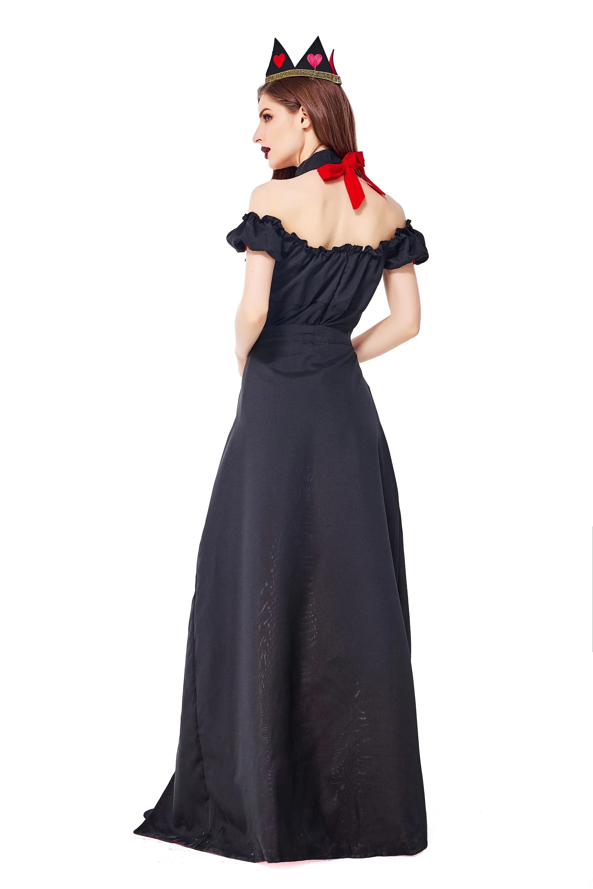Amazon Hot Selling Royal Heart Queen Costume Sexy of Hearts