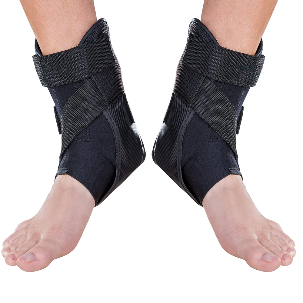 breathable lightweight ankle support brace protector sleeve wraps band compression for swelling broken fibula rolling ankles