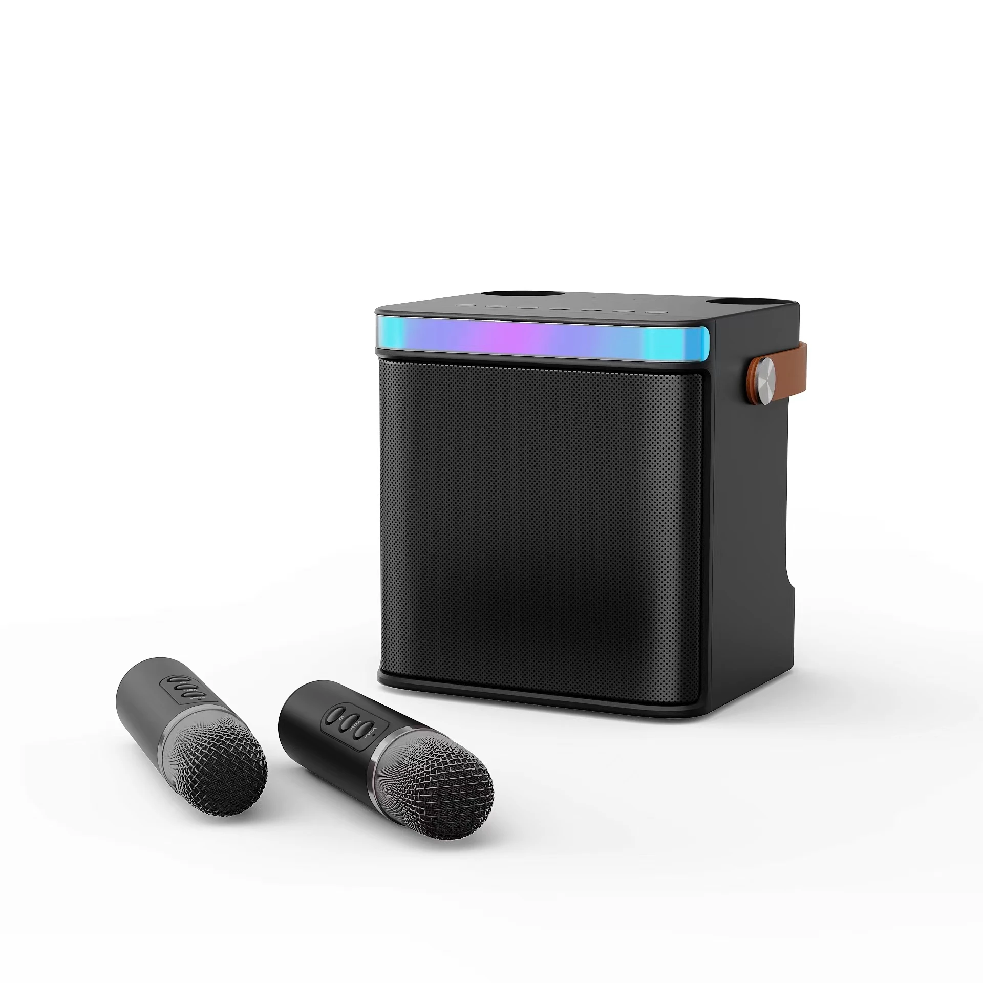 Мини-портативный караоке-плеер открытый мини-вечеринка бас HIFI BT домашний беспроводной караоке-динамик с микрофоном для