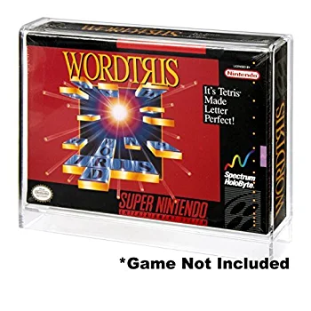 Anti Scratch Dust Resistant SNES Boxed Video Game Acrylic Display Case