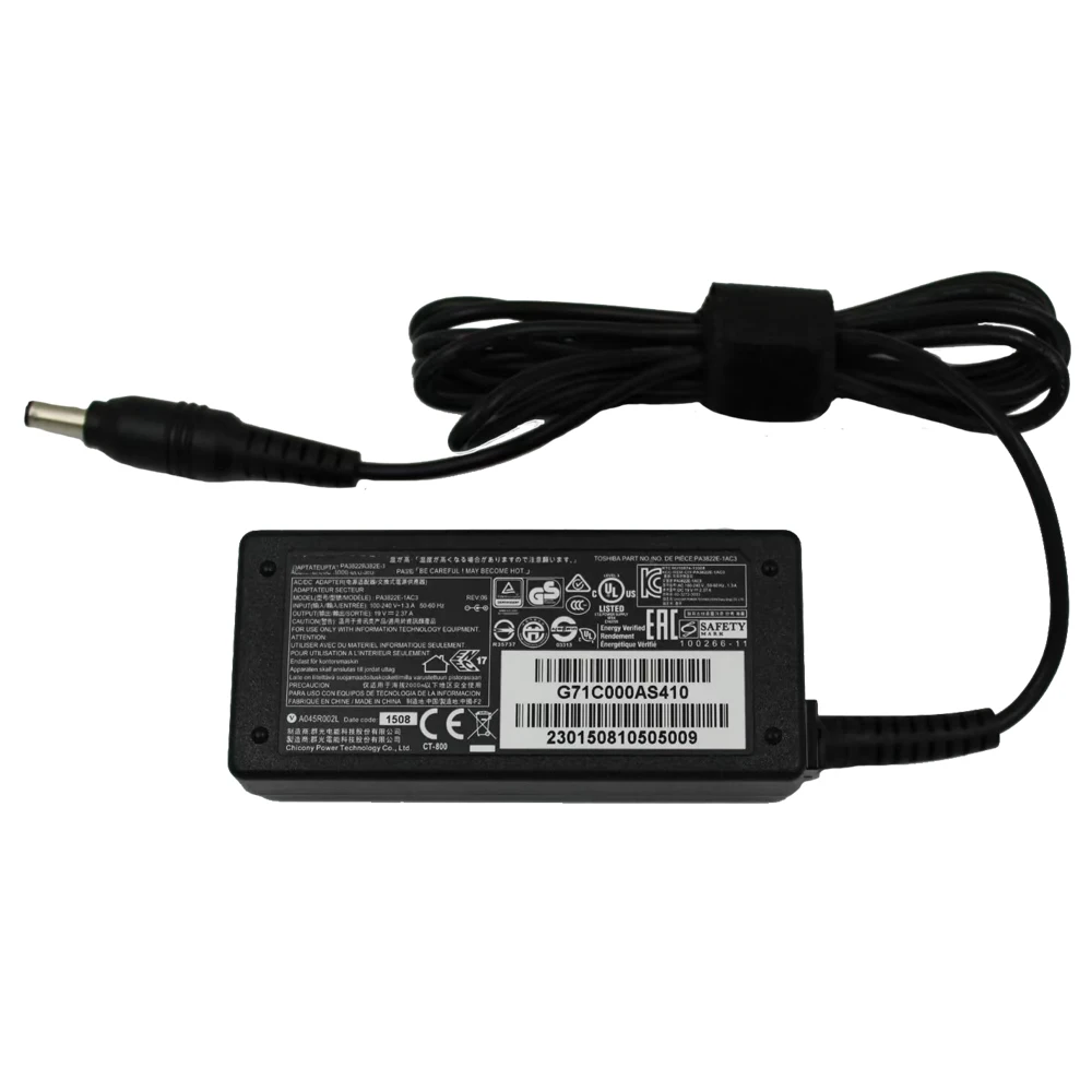 
 Адаптер переменного тока для ноутбука Toshiba pa-3822E-1A3A Chicony, блок питания 45 Вт, 19 в, 2,37 А  