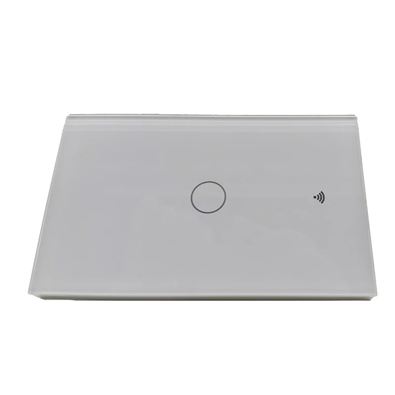 1Gang US/AU Standard Wifi Touch Wall Switch With Crystal Glass Panel  Hot Sale Products