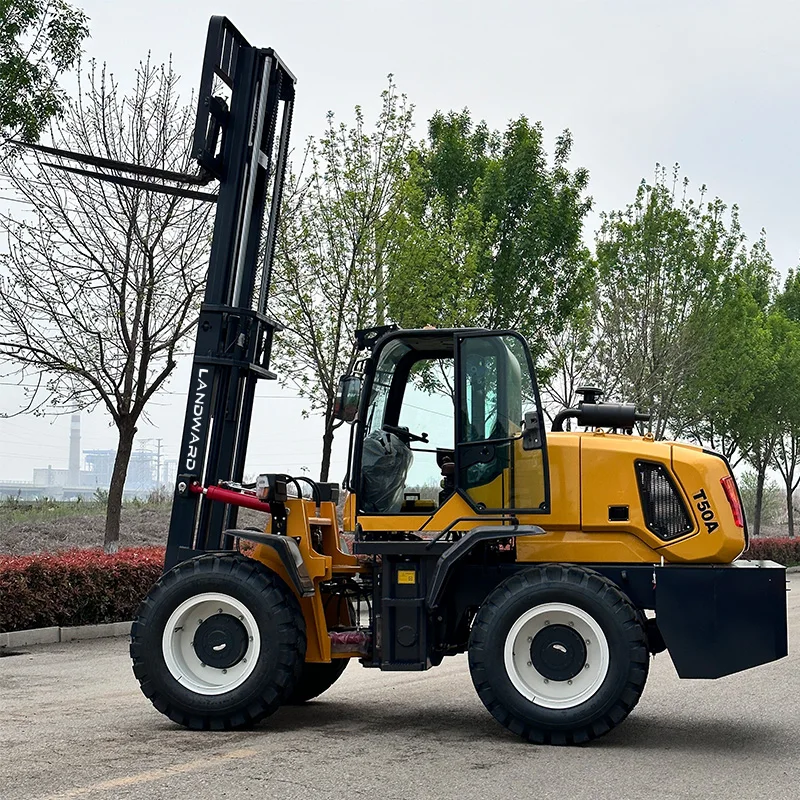 Strong Climbing Lifting 3.5 Tons 5 Tons Forklift Light LANDWARD Imported New All-Terrain Forklift For Sale