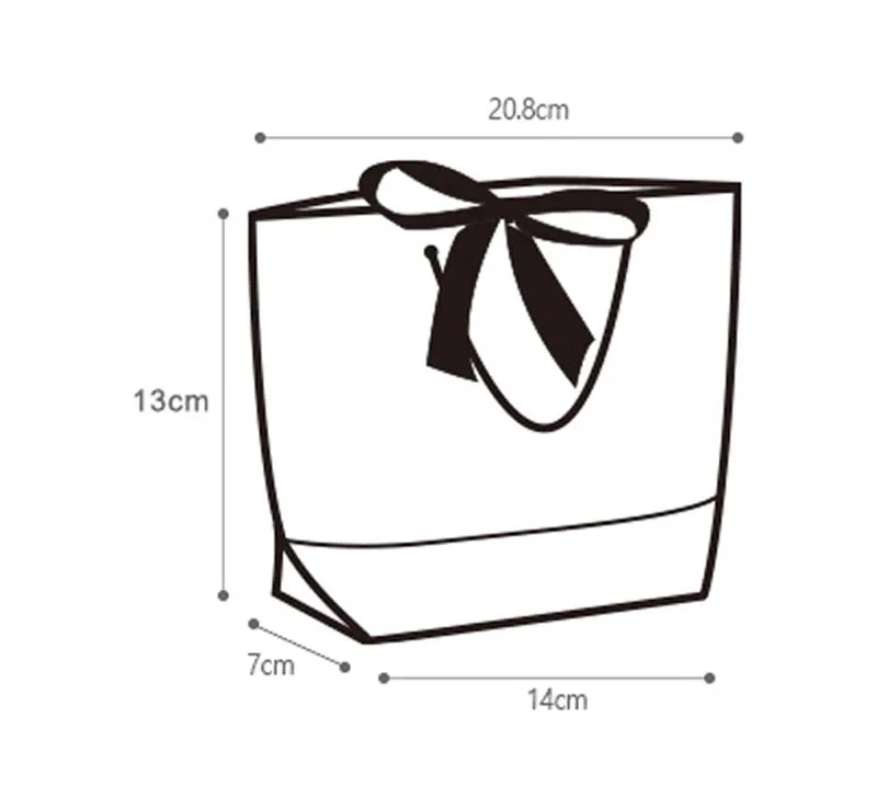 Custom design gift shopping paper bags with your logo jewelry gift paper bags with bow tie