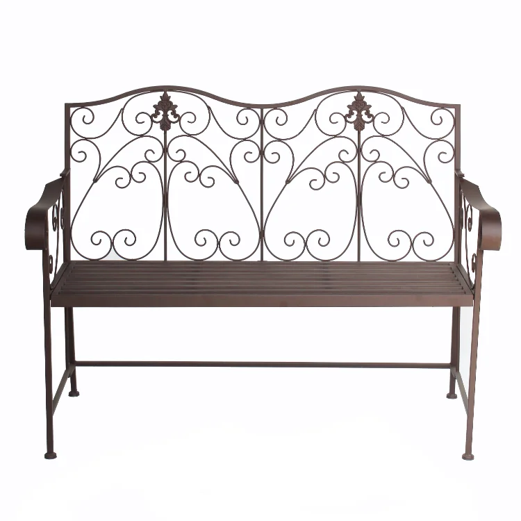 Новейшая Современная Водонепроницаемая мебель, деревянная железная длинная патио, уличная скамья для общественного парка, сада