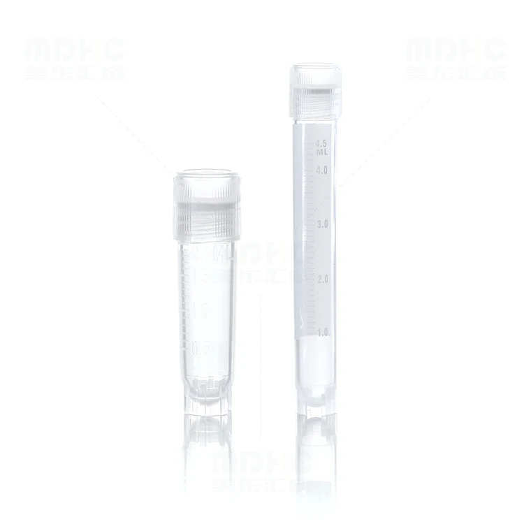 Lab Plastic Frozen Test Tubes Vial Seal Cap Graduated Cryogenic Vials