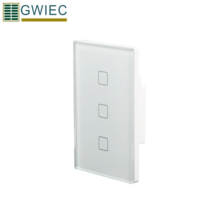  Gwiec стеклянной поверхности стандарт сша 3 комплекта Smart Touch дома переключатель