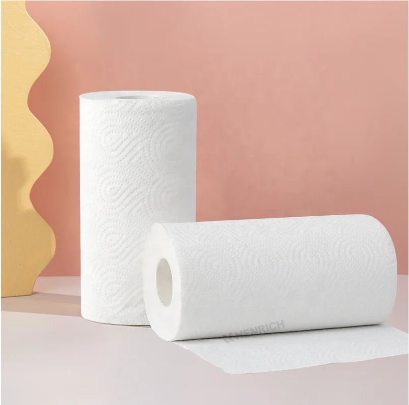 Manufacturer Bamboo Fiber Reusable Kitchen Paper Towels Roll With Competitive Price Kitchen Paper