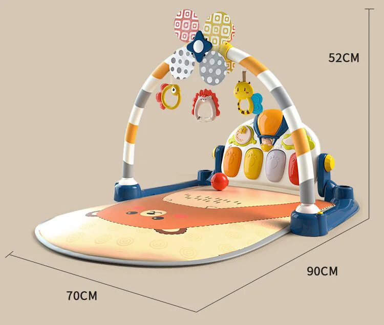 Kids rotary windmill musical carpet soft baby activity gym toy kick n play piano play mat