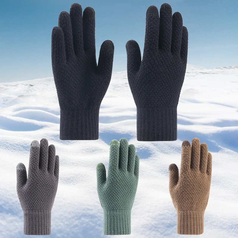 Custom Logo Touch Screen Glove Tactile Texting Warm Fashion Gloves Winter Gloves