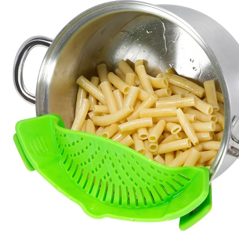 2022 Wholesale Kitchen Sink Silicone Pot Strainer Adjustable Clip On Food Strainer