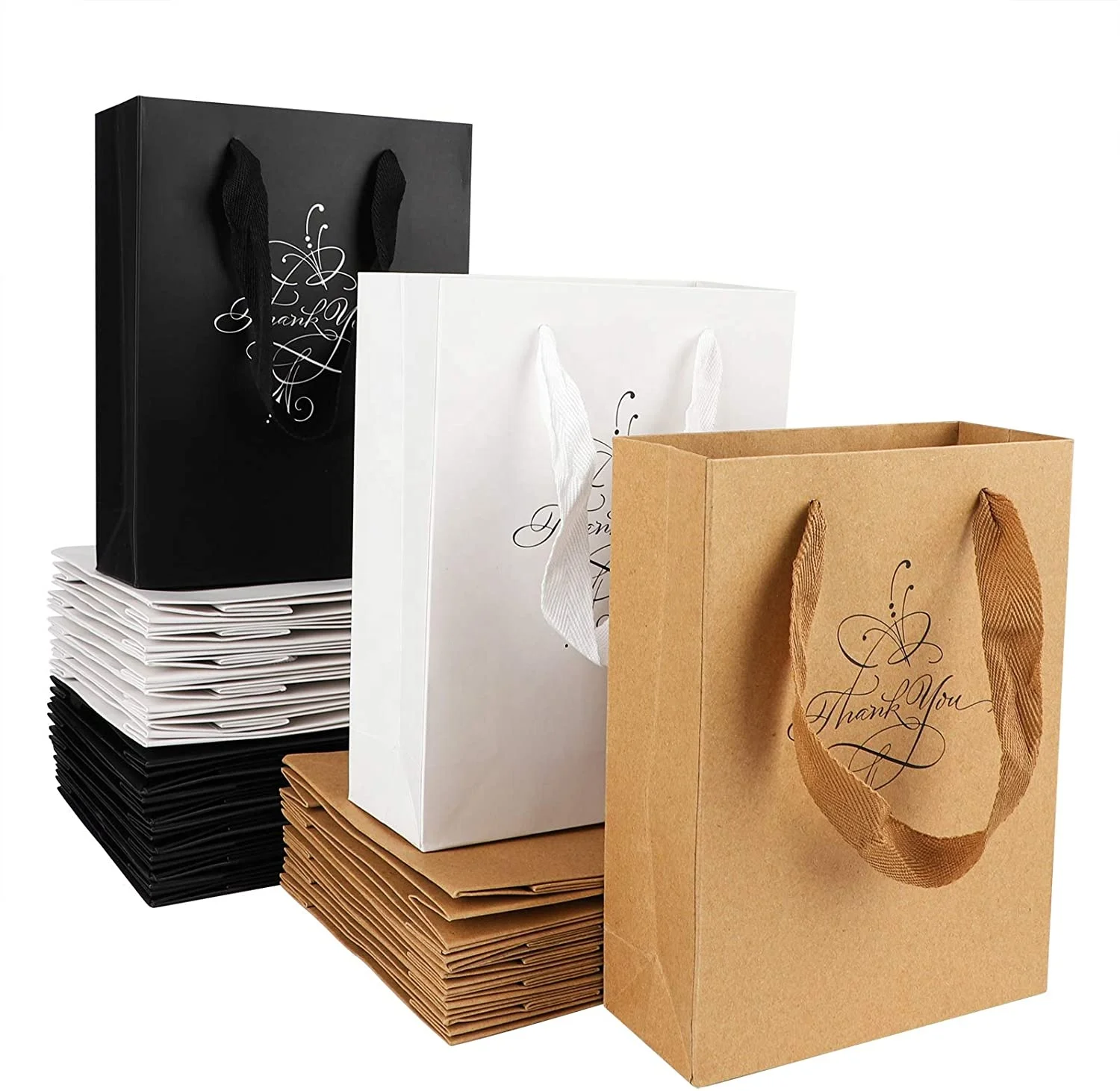 
Promotional Gift Party Shopping Kraft Retail Merchandise Brown Paper Bags with your own logo 