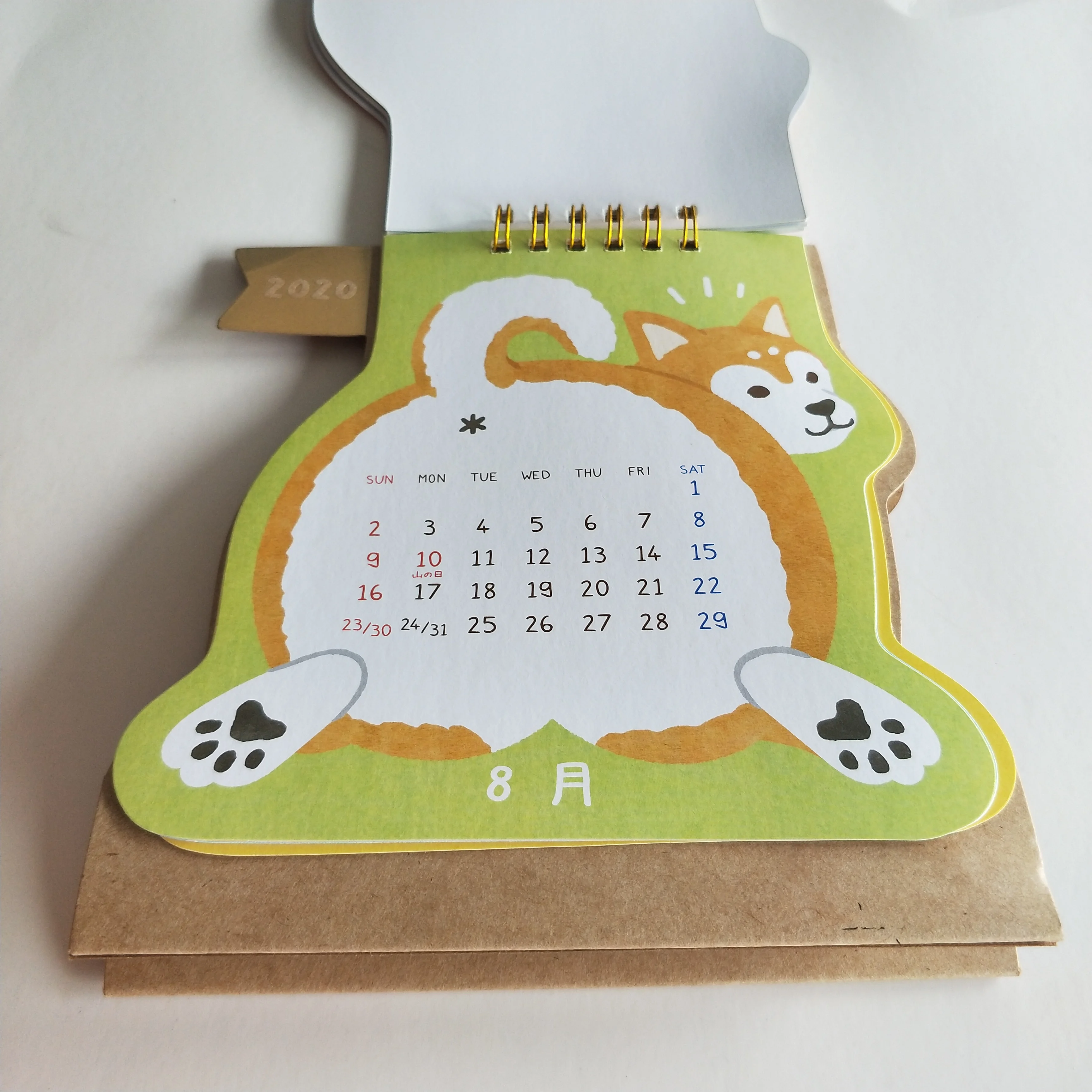 colorful  Fashionable animal cats shape desk table calendar