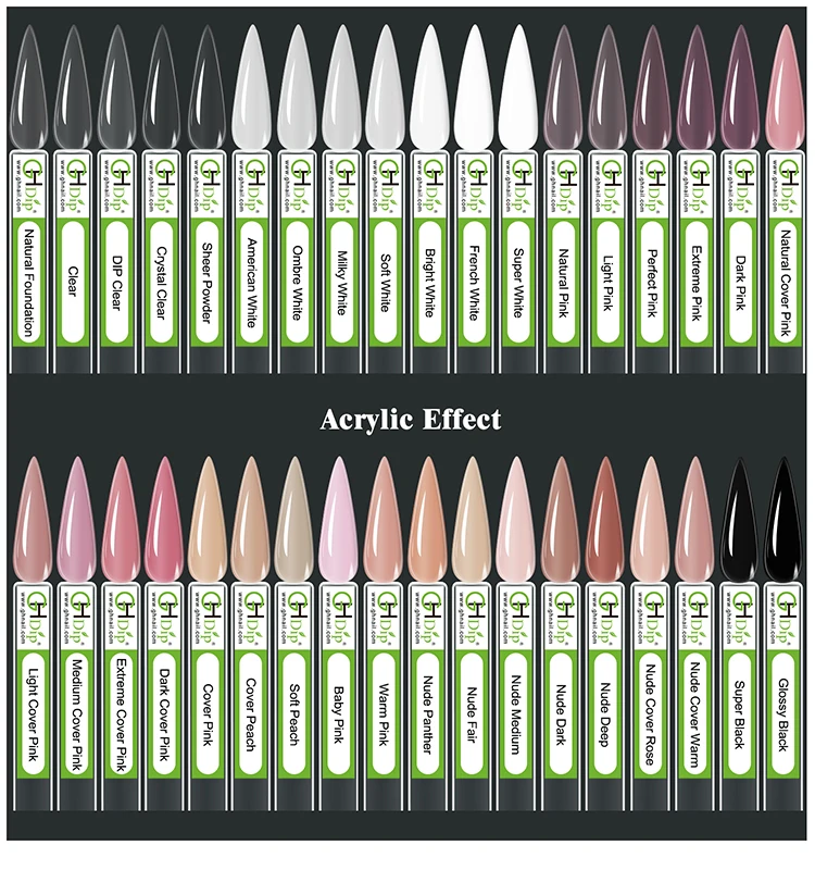 Factory Wholesale 36 Colors in Stock 25lbs Nail Natural White Pink Clear Acrylic Powder Bulk