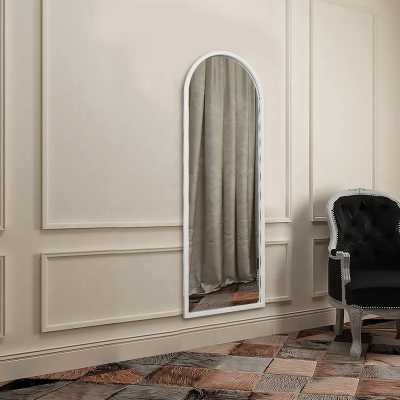 Sheet Full Length Arch Dressing Room Mirror Hot Sell Stainless Steel Solid Wood Whole Body Dressing Mirror Living Room Furniture