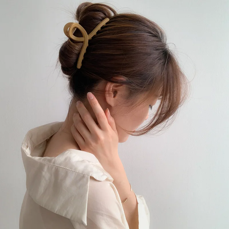 Candy Color Square Large Retro Frosted Matte Acrylic Hair Claw Clip Strong Hold Hair Jaw Clips Accessories For Thick Hair