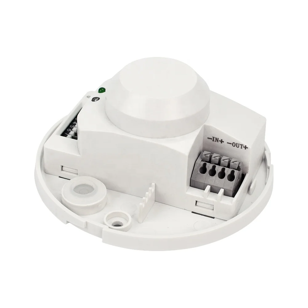 12V-24V 5.8GHz Ceiling Mounted Microwave Radar Sensor Body Motion HF Detector Light Switch