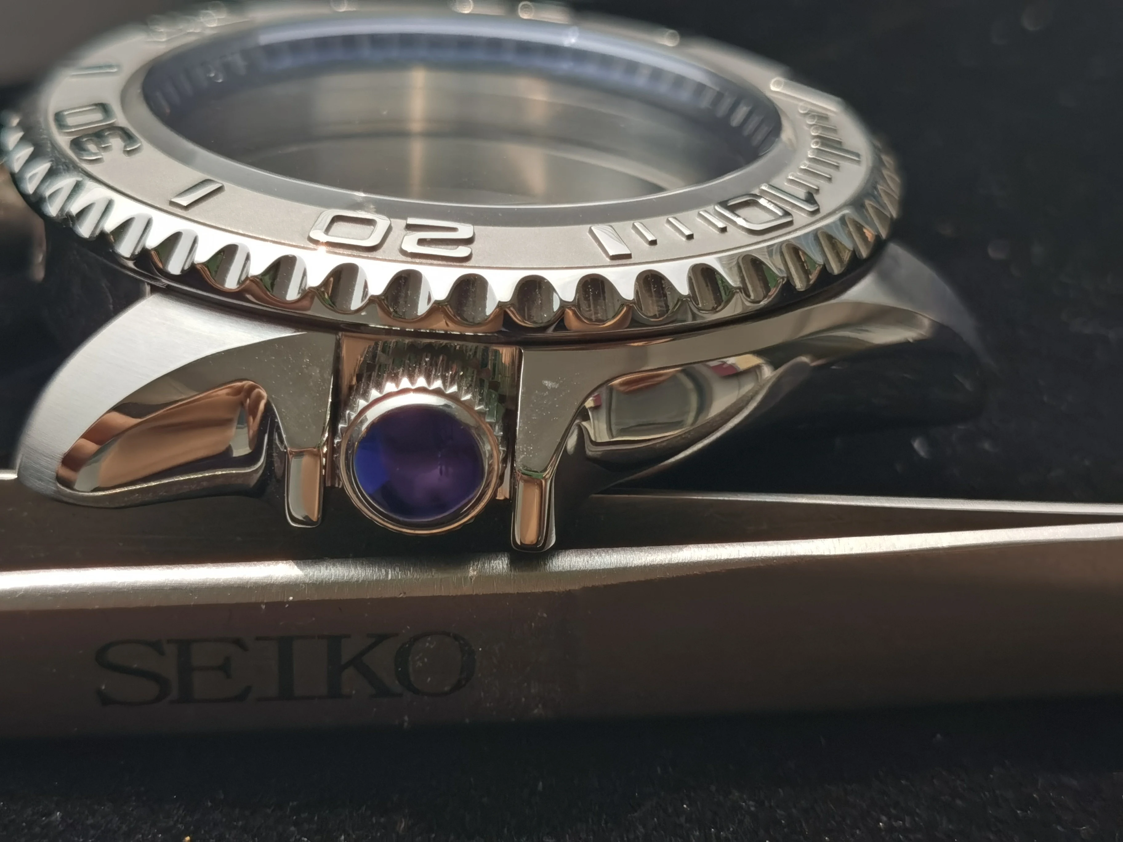 Diy Mod 316L Stainless Steel SKX007 Ceramic Bezel Insert Sapphire Crystal Dive Watch Case Fit NH35A NH36 Movement