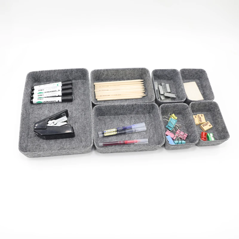 storage boxes felt organiser felt storage cubes Office Drawer Organizers Trays Set Drawers dividers desk drawer organizer