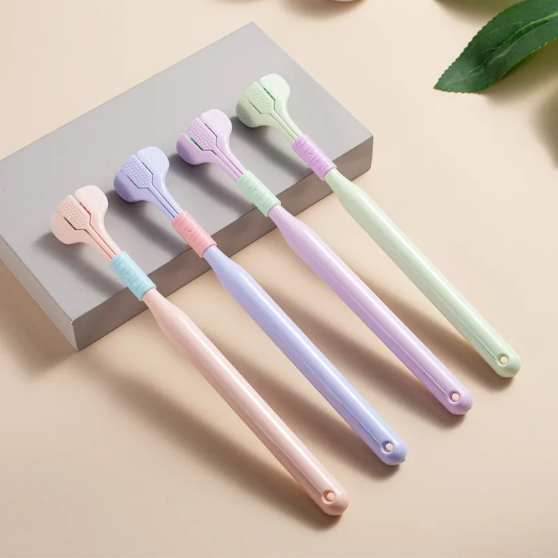 Portable Travel Toothbrush 3 sides 360 Degree 3 sided Soft Bristle Toothbrush Oral Care Safety Toothbrush Teeth Deep Cleaning