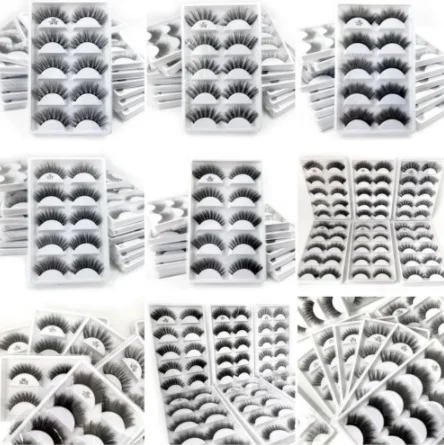 25mm Mink Lashes Fluffy 5pairs Wholesale 18mm Eyelashes Vendors Full Strip Eye Lashes Pack X H G600 G800