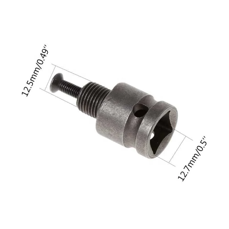 1/2' Drill Chuck Adaptor for Impact Wrench Conversion 1/2-20UNF with 1 Pc Screw