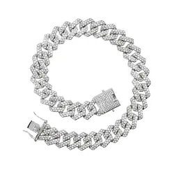 19 mm Hip Hop Iced Out Miami cuban link chain cuban link cuban necklace MOQ 1PCS