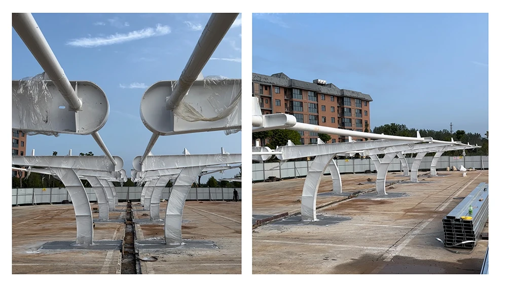 Roof Panels Charging Pile Power Generation Solar Car Parking Shed