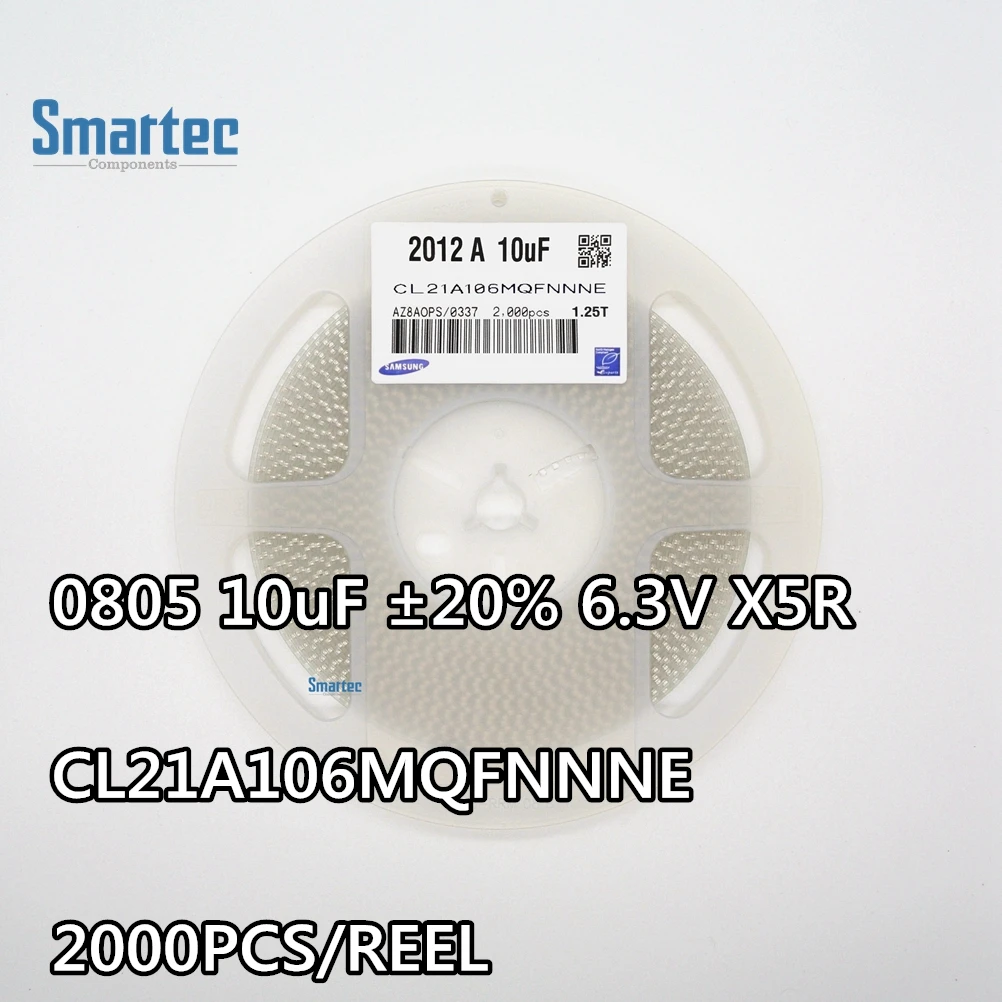 106M SMD  Ceramic Capacitors 0805 10uF 20% 6.3V X5R CL21A106MQFNNNE