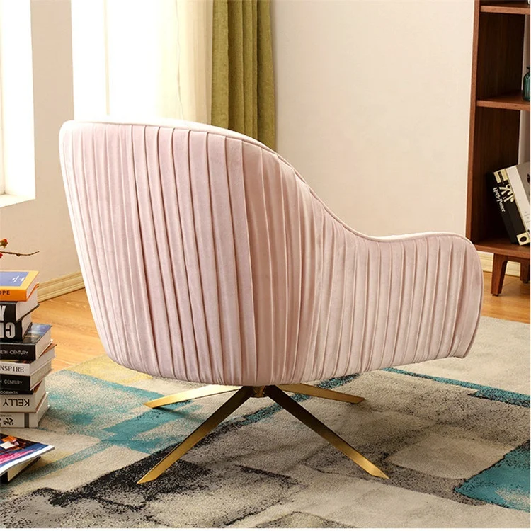 Modern rocking seat balcony study single sofa chair fabric leisure chair
