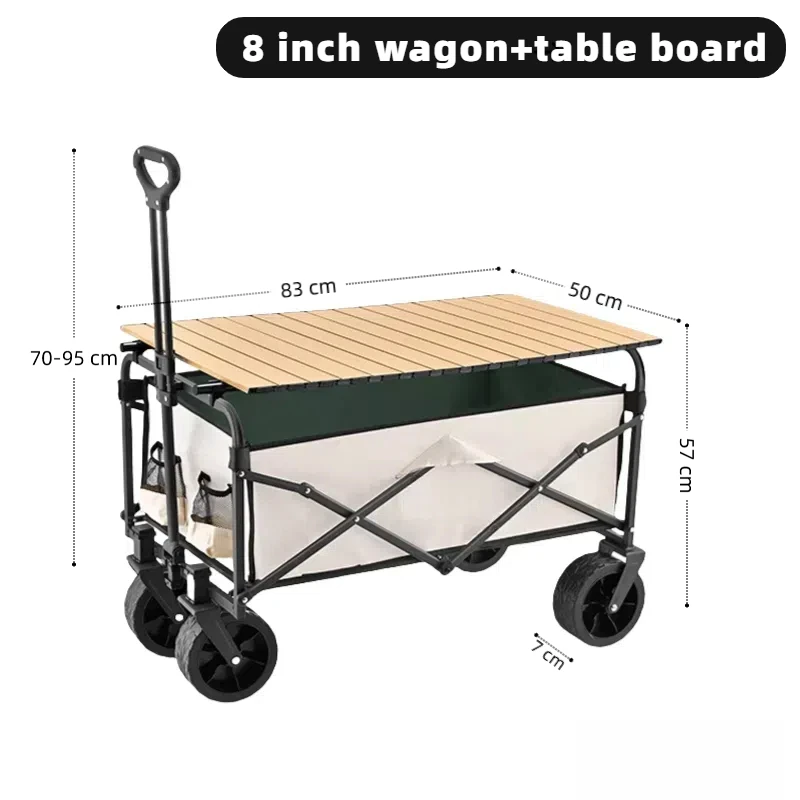 Customizable OEM Portable Folding Outdoor Garden Beach Table Trolley Camping Cart Wagon